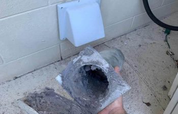Dismantled dirty ventilation duct