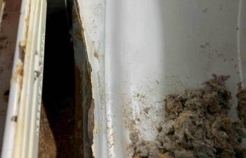 Dirt removed from ventilation